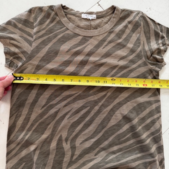 rag & bone Zebra print Khaki Green T - Picture 3 of 5